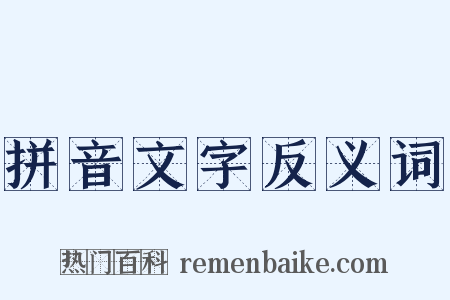 拼音文字反义词是什么意思的图片